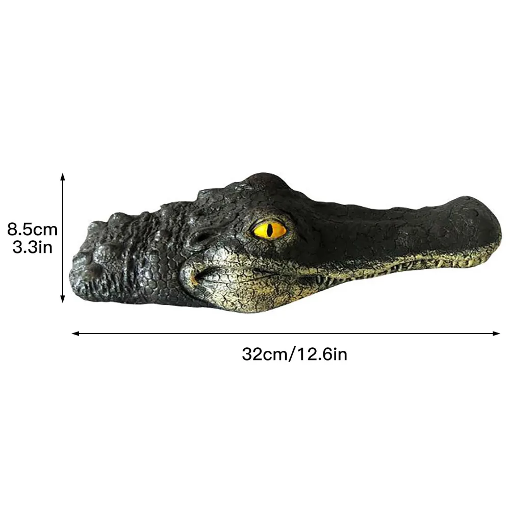 Simulation Artificial Crocodile Alligator Head Floating Foam Decoy For Pool Pond Garden  Figurine Gift