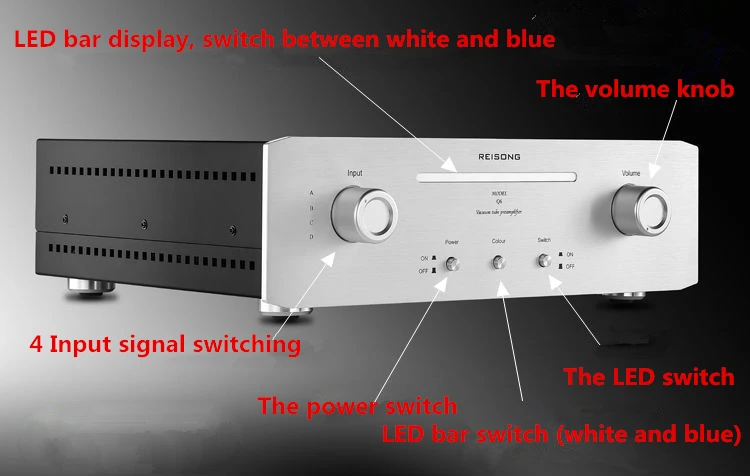 Mais recente tubo de vácuo amplificador réplica marantz 7 circuito tubo estéreo 12ax7 preamp amplificador de áudio alta fidelidade vintage diy 4 canais 100v