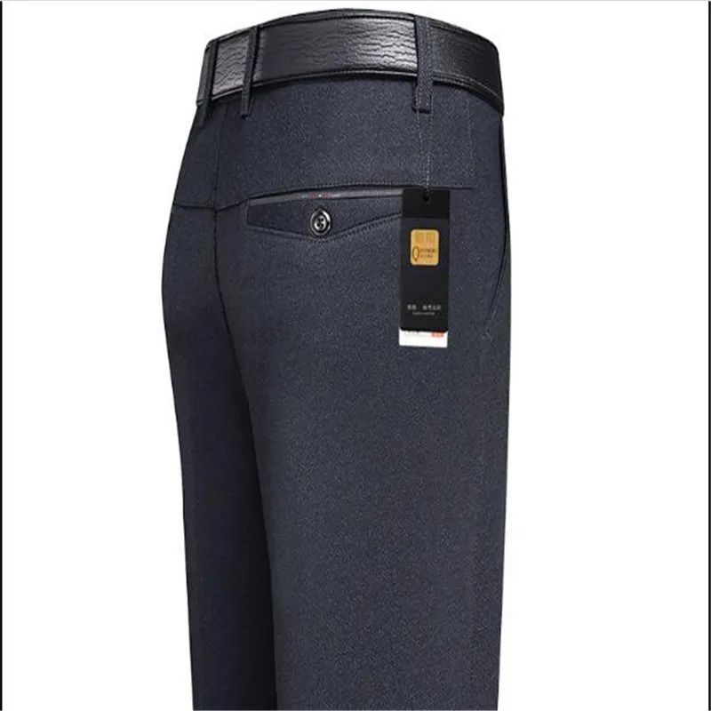 Pantalones sueltos de cintura alta para hombre, traje informal de negocios, antiarrugas, otoño e invierno, novedad