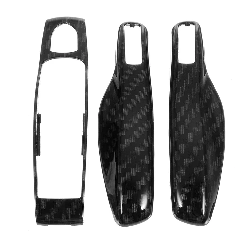 3pcs Set Carbon Fiber high quality Plastic material Remote Key Case Covers Fob for Porsche Panamera Cayenne Macan