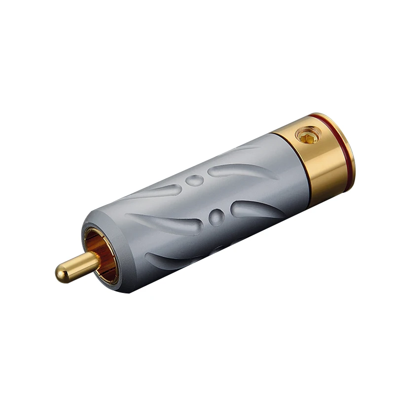 Viborg X VR109G  pure copper 99.998%cu Gold Plated RCA Plug Locking  solder plug connector