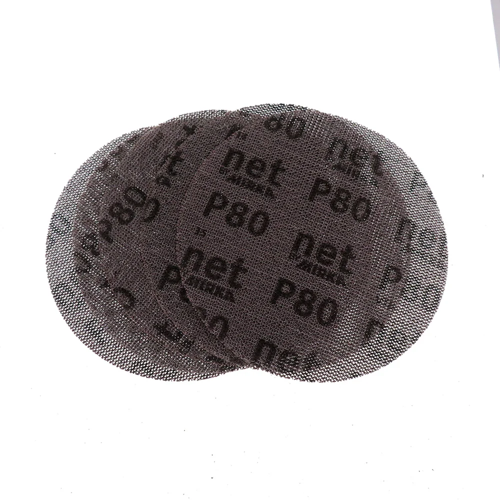 10PCS 6 Inch 150mm Mesh Dust-free Anti-blocking Hook&Loop Sanding Discs Round Abrasive Sandpaper 80-240 Grit Car Decorate Paper