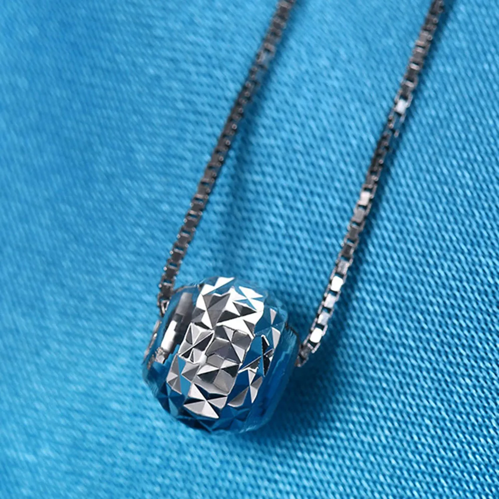 New Solid Pure Platinum PT950 Pendant Women Laser Figure Bead Pendant 0.9-1g  6.2*7*3mm