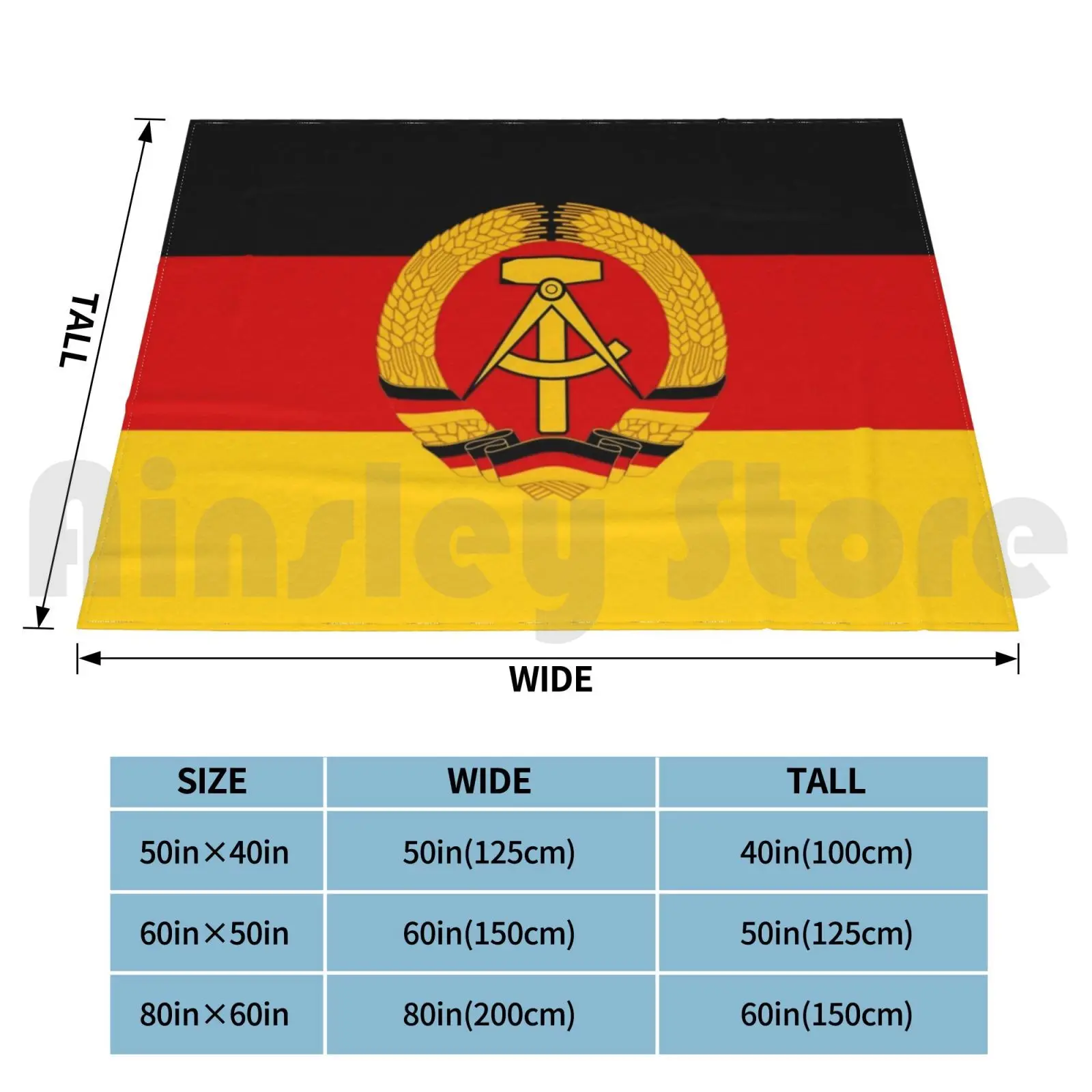 Ddr Flag Blanket For Sofa Bed Travel East Germany Ddr Ost Deutschland Berlin Wall Die Wiederverienigung Deutsche