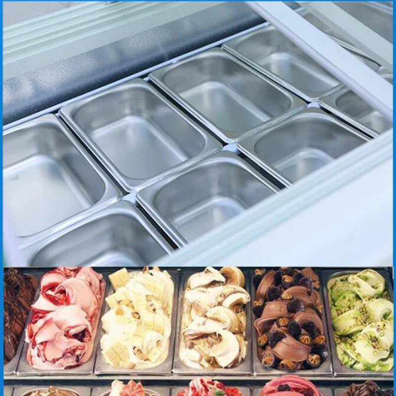Handlowa zamrażarka o dużej pojemności Popsicle gablota wielofunkcyjna twarda gablotka na lody 150W