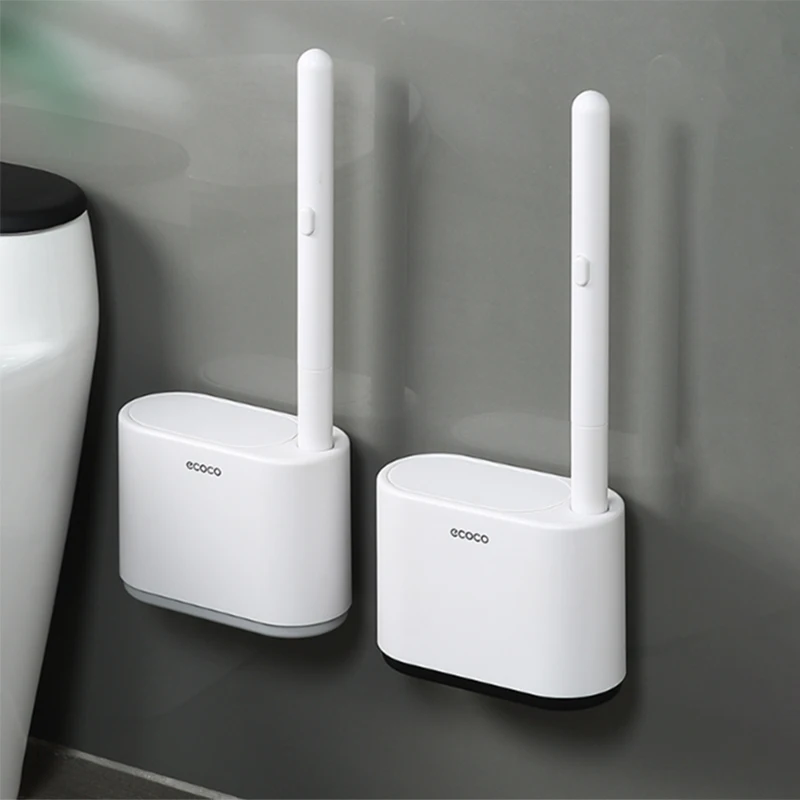 Youpim escova de toalete descartável doméstica fixado na parede pode jogado sem cantos mortos cleaningtoilet escova acessórios do banheiro