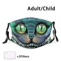 ¿? Pero no es una sonrisa sin gato. ¡Es Lo más curioso que he visto nunca! Mascarilla con filtro Pm2.5 para adultos y niños, máscara lavable con patrón personalizado