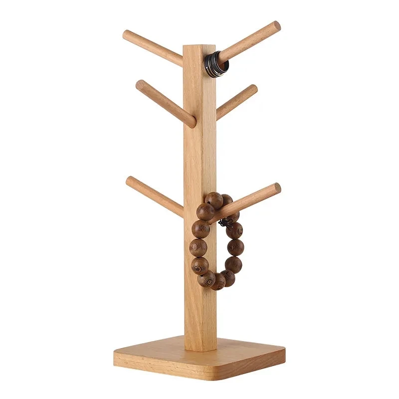 Hanging Organizer Wood Jewelry Display Stand for Necklace Ring Bracelet Showcase Holder Pendant Multifunctional Organizers