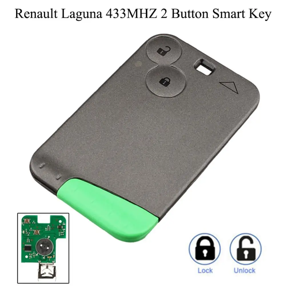 2 Buttons Smart Remote Key PCF7947 Chip 433 Mhz for Renault Espace 2001 to 2006 Smart Card Remote Fob Auto Replacement Parts