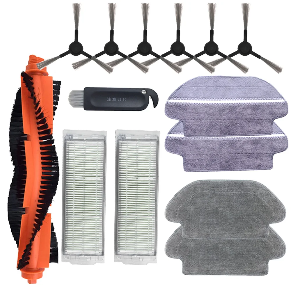 Основная щетка Hepa фильтр боковая щетка Швабра Ткань для робота-пылесоса xiaomi STYJ02YM Conga 3490 Viomi V2 PRO фильтр