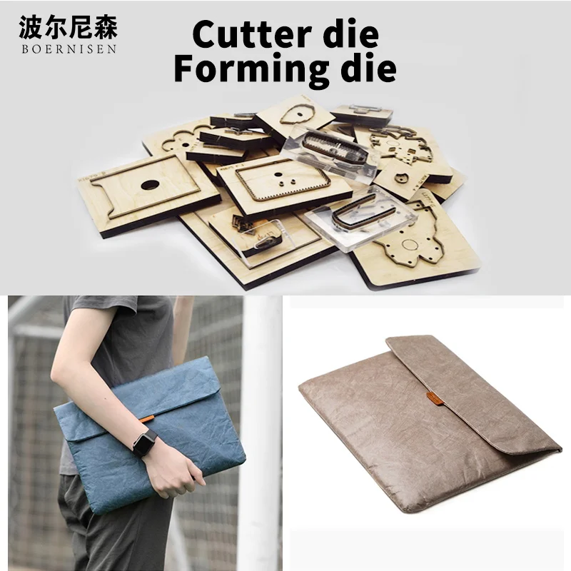 Leather Cutting Dies for DIY, Handmade Wood Die Cutter, Leather Punch Tools, Laptop Bag