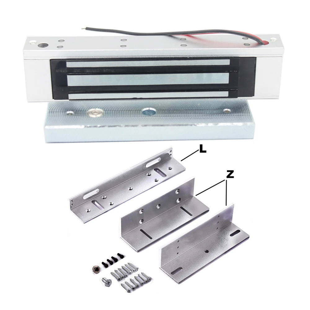 Imagem -06 - Bloqueio Eletromagnético de Porta Única com Suporte zl Bloqueio Magnético Elétrico dc 12v 180kg 350lbs 280kg 600lbs