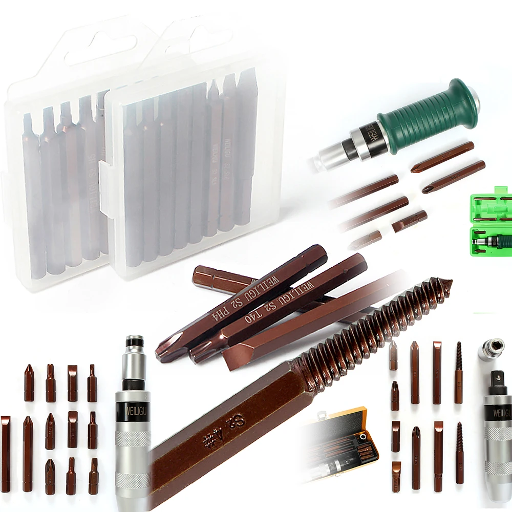 Schroevendraaier Set Elektrische Boor Impact Bit Set Wrench Hex Torx Sl Ph Magnetische Boor Extractor Elektricien Schroevendraaier Gereedschap Kits