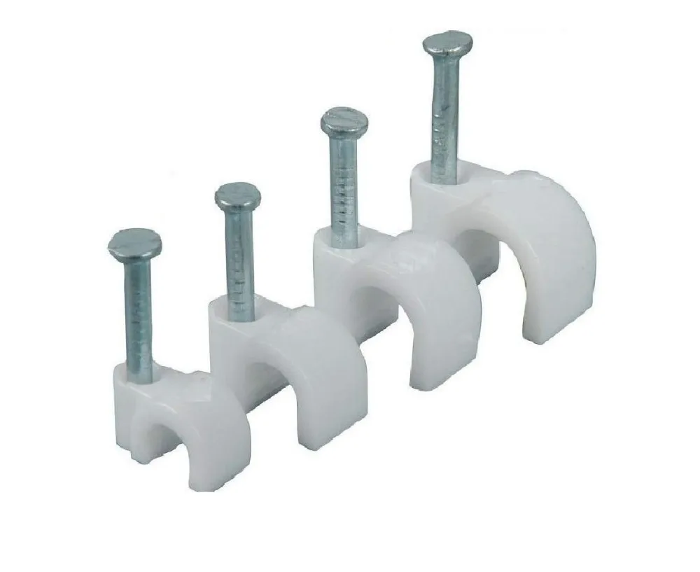 100 Stück Runde Kabelclips 4mm 6mm 8mm 10mm Kabelmanagement RG6 CAT6 RJ45 Elektrische Kabelhalter Kreisförmige Kabelclips – Detail 1