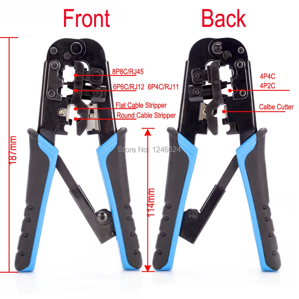 Network Crimper HT-N5684R Network Cable Used Crimping Tool For Rj45 Keystone Jack