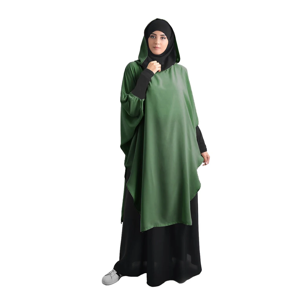 New One Piece Prayer Khimar Garment Dress Robe Muslim Women Hooded Abaya Hijab Overhead Islamic Clothes Ramadan Djellaba Dress