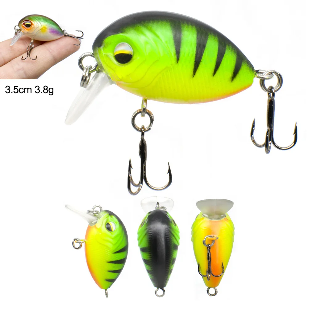 New Peche  Japanese Design Hard Fishing Lure 35mm 3.8g Mini  Wobblers Crank Bait For Pike  Floating  Crankbait  Pesca