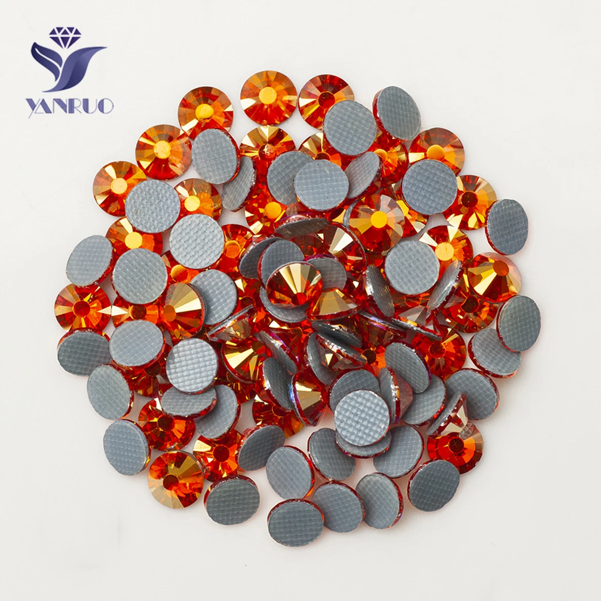 YANRUO 2058HF Hyacinth AB Strass Crystal Hotfix Glass Rhinestones Flatback Crystal Iron On Transfer Garment Accessories