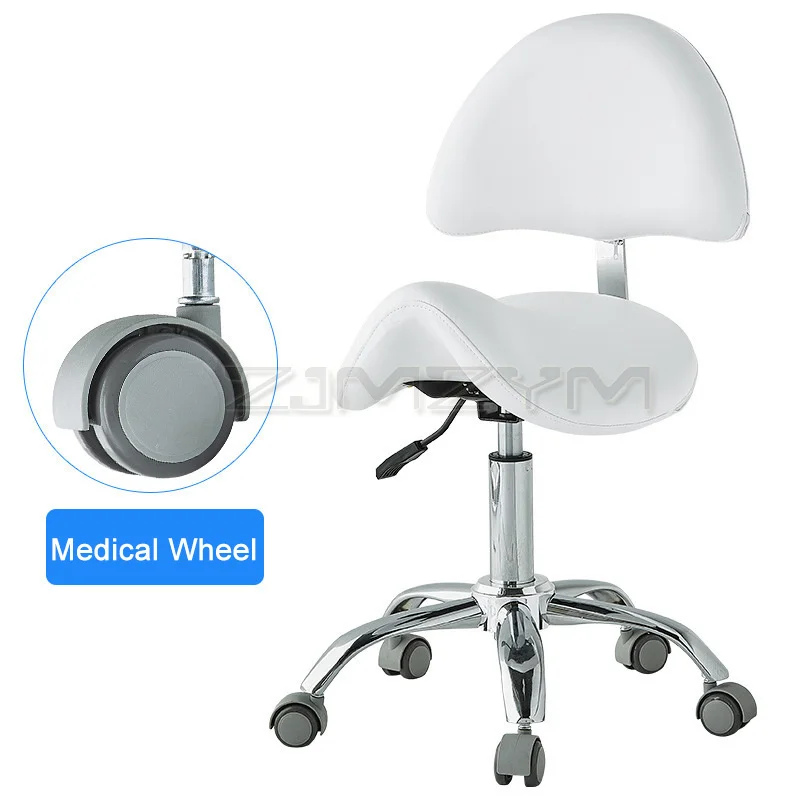 Comfortable Adjustable Saddle Stool Seat Ergonomic Medical Office Saddle Chair Cosmetic technician dentist Rolling Swivel Chair