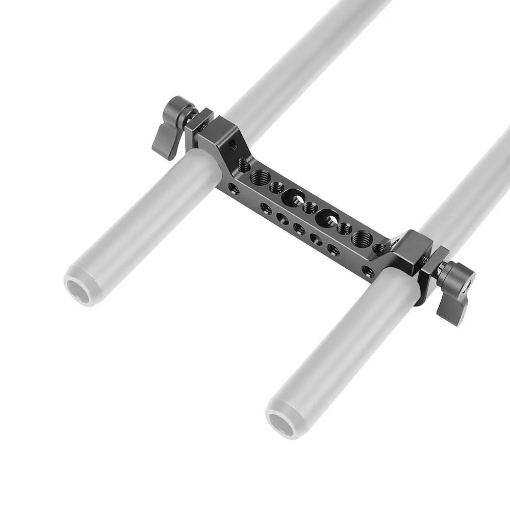 CAMVATE Dual 19mm Rod Clamp Railblock With 1/4" & 3/8" Mounting Holes For DSLR Camera Shoulder Rig 19mm LWS Rod Support System - Image 3