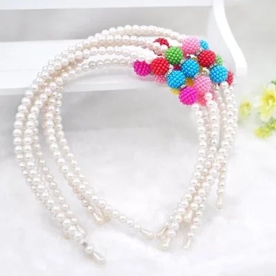 1pcs New fashion Korean princess children pearl headband wholesale