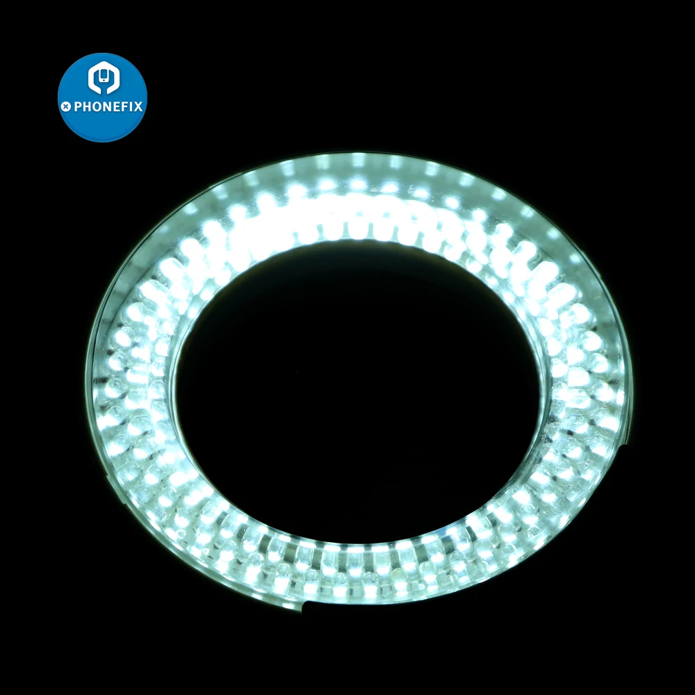 144 LED Ring Light for Stereo Microscope Camera 110V 220V LED Light Lamp For Phone PCB Soldering Repair Microscope Parts