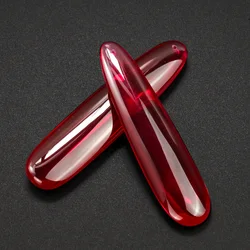 1PC Synthetic Red Corundum Ruby Rough Raw Material Polished Gem Stone Charms Pendant DIY Jewelry Making Necklace Hanging Decor