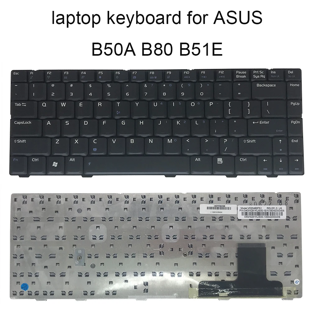 

Replacement keyboards for ASUS B50 B50A B80 B51E US English enter black keyboard laptop part V020462FS1 04GNQ91KUS00 hot sale