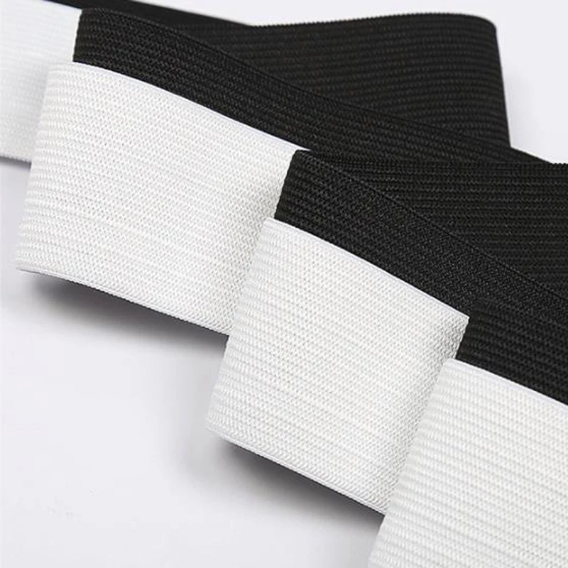 Width 25-75mm Elastic Band for Chair, Elastic Stool, DIY Wrist Sew Accessories, Black and White, Good Quality, 75mm, 2m