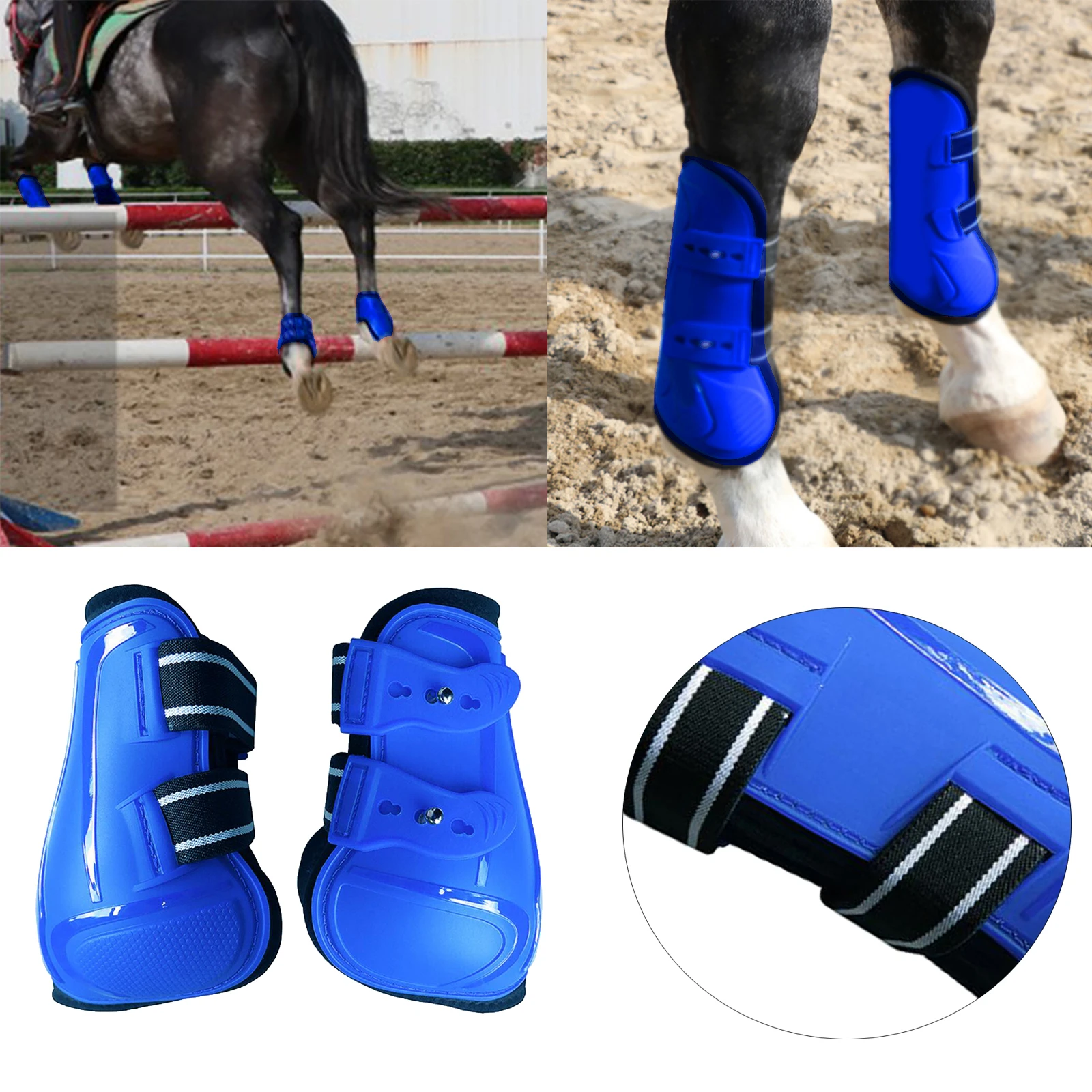 Adjustable Horse Tendon Riding Leg Boots Equine Leg Guard Boots Comfortable Neoprene Horse Leg Protector Equestrian Equipment