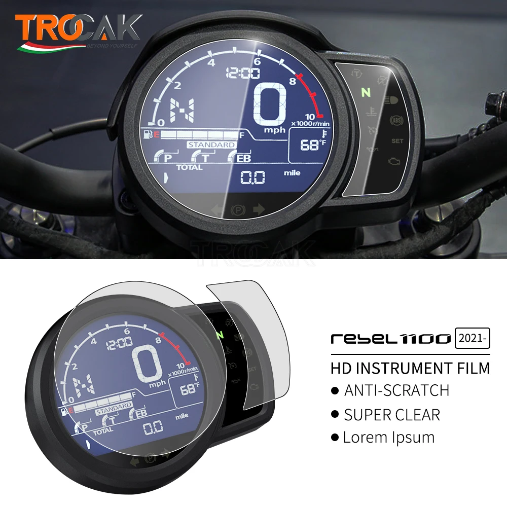 

2 Set For Honda Rebel CMX 1100 CMX1100 Rebel1100 Cluster Scratch Meter Film Dashboard Cover Screen Protector instrument Film