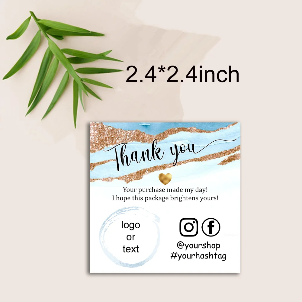 Rose Gold Sparkle Business Thank You Insert Card, Insert Card Packaging, ROSEGOLD Thank You for Your Order