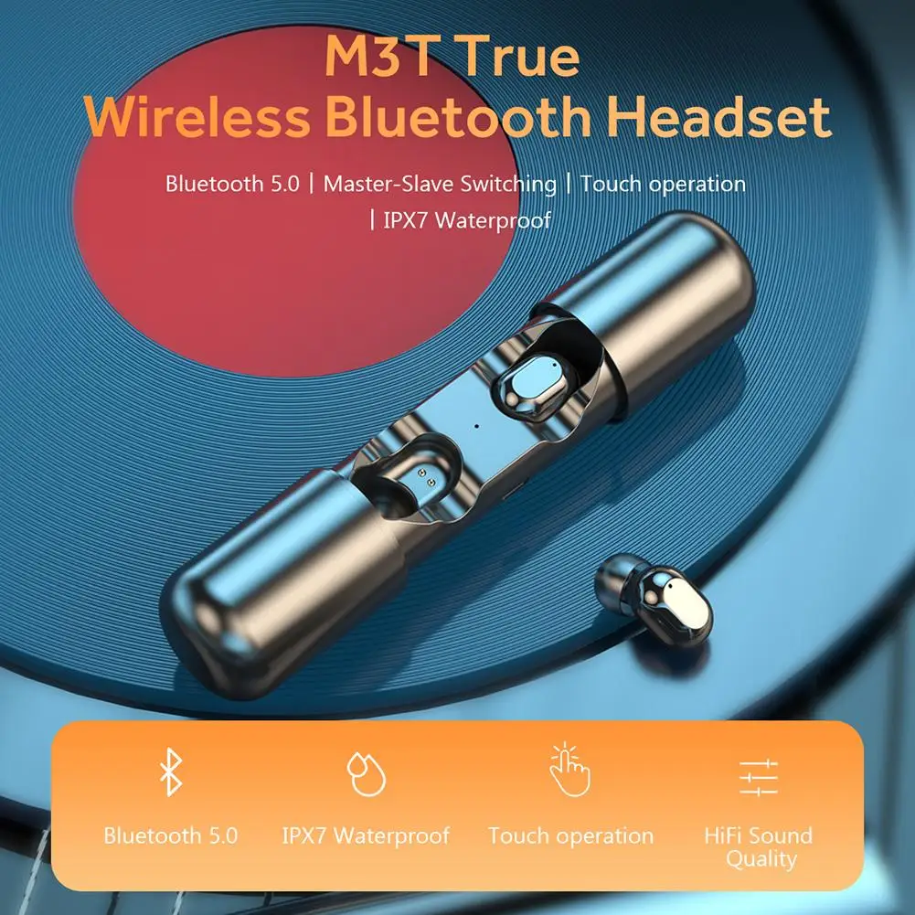 Bluetooth 5.0 Earphones Wireless Stereo Earbuds Waterproof Touch Control Bluetooth Sports Headset TWS Binaural Headphones