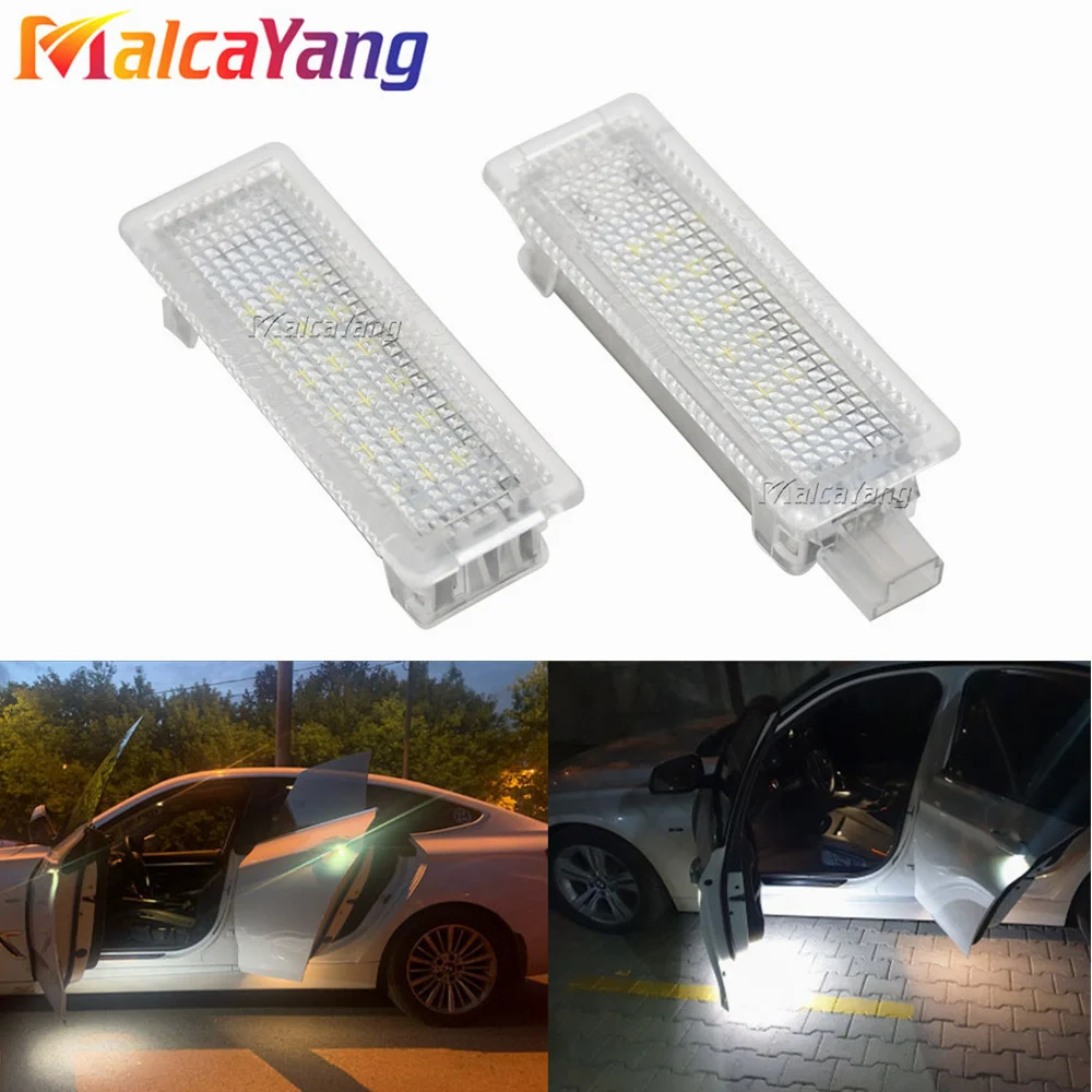 1Pair LED Courtesy Footwell Under Door Light 63316972605 For BMW E60 E87 E70 E90 E92 E63 E65 E85 M3 MINI Z4 R50 R52 R53