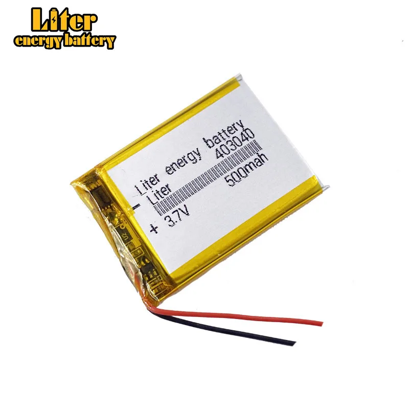 3.7V lithium polymer battery 043040 403040 500mAh MP3 MP4 GPS Bluetooth 4*30*40mm lithium battery small stereo bluetooth GPS