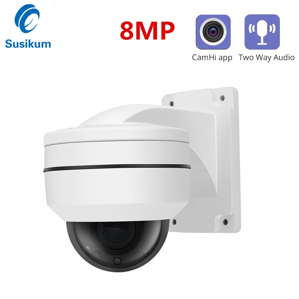 

5MP IP PTZ Camera CamHi APP Waterproof 4X Optical Zoom Outdoor Security Protection IP Camera IR Night Vision