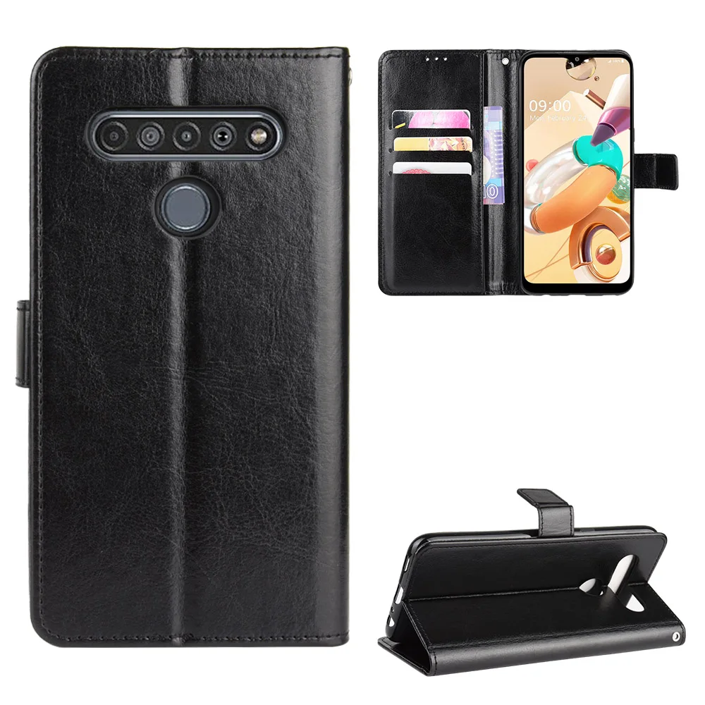 Para LG K41S funda clásica con tapa de lujo de cuero PU funda de teléfono para LG K41S K 41S LGK41S funda de 6,5"