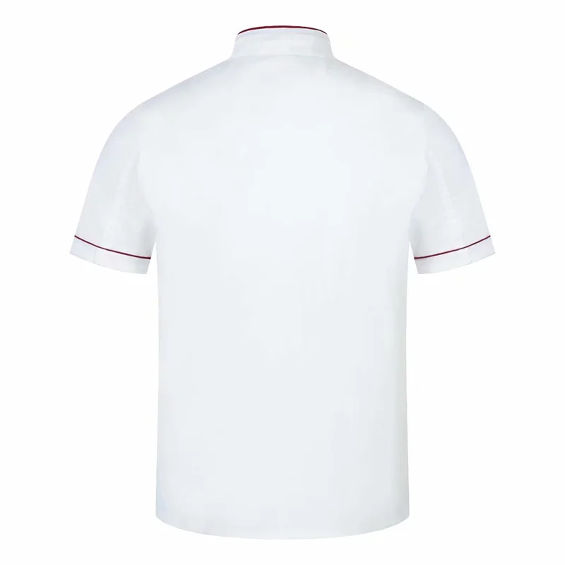 Uniforme de chef cuisinier personnalisable, uniforme de chef cuisinier, vêtements de cuisinier respirants à manches courtes, veste de taille, salopette, service alimentaire Chamonix 73