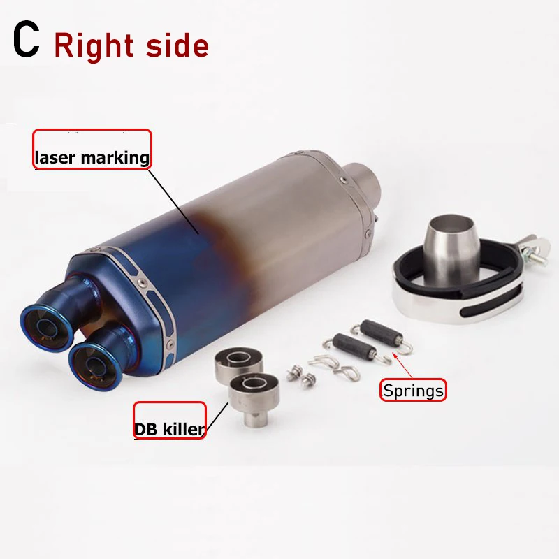 Silenciador de Escape Universal para motocicleta, 51mm, DB killer, SV650, Z900, F850GS, R1200GS, R25