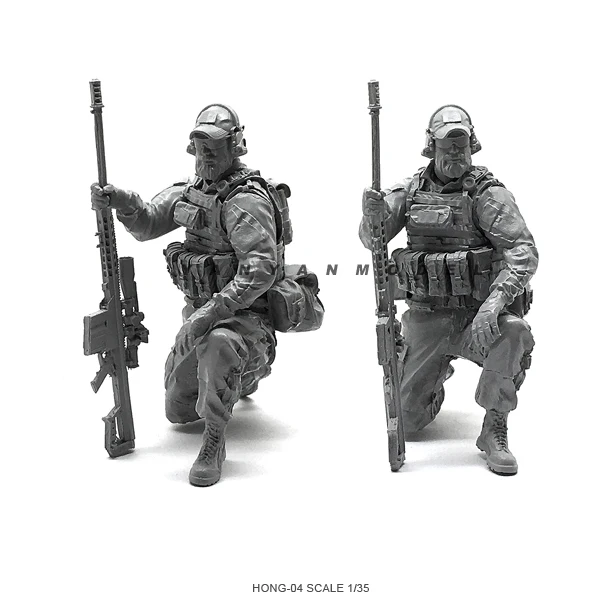 1/35 Resin soldier resin model kits USA. DIY self-assembled HONG-04