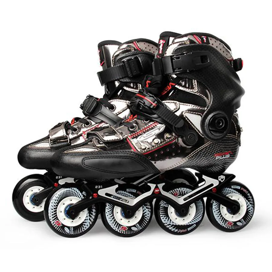 100% Original SEBA KSJ Shadow Professional Slalom Inline Skates Carbon Fiber Roller Skating Shoes Sliding Free Skating Patines