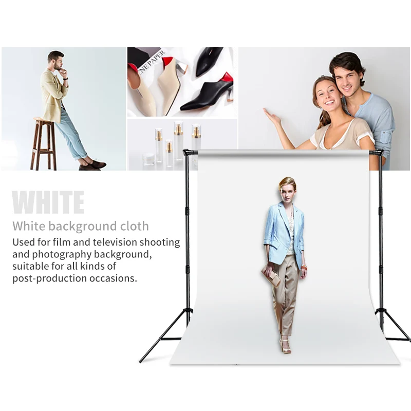 SH Professional สีเขียว/สีขาว/สีดำ Muslin ฉากหลังภาพพื้นหลังฉากหลังสำหรับสตูดิโอถ่ายภาพพื้นหลัง