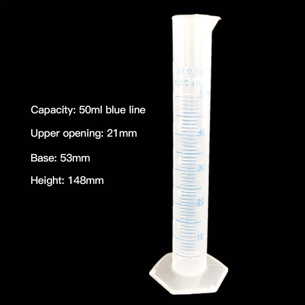 4pcs Plastic Graduated Cylinder Kitchen Laboratory Experiment Test Water Measurement Measuring Tube Cylinder