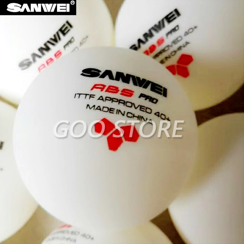 60 kugeln SANWEI 3-Stern Tischtennis Ball ABS PRO ITTF Genehmigt Neue Material Kunststoff SANWEI Ping Pong Bälle poly Ball