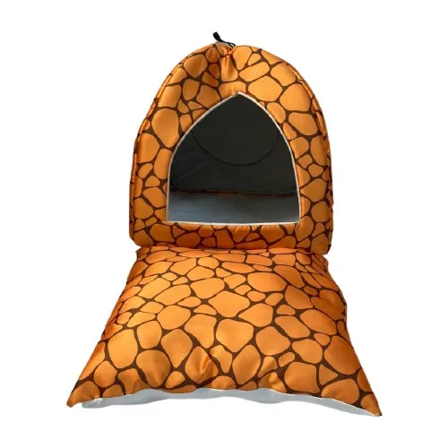 PET FASHİON Skimo PET Bed Orange Pattern