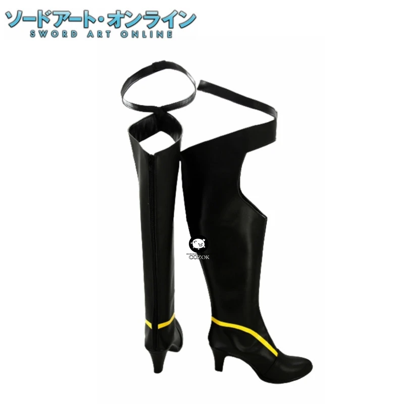  ALfheim Online SAO ALO Konno Yuuki Mother's Rosario Purple Shoes Cosplay Boots DJSY