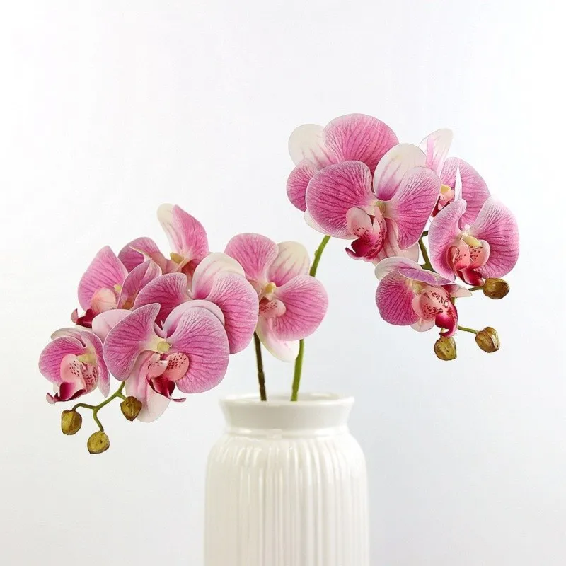 1 Bos (6 Heads) Plastic Vlinder Orchidee, Gebruikt Voor Thuis Decoratie, Bruiloft Decoratie Bloem