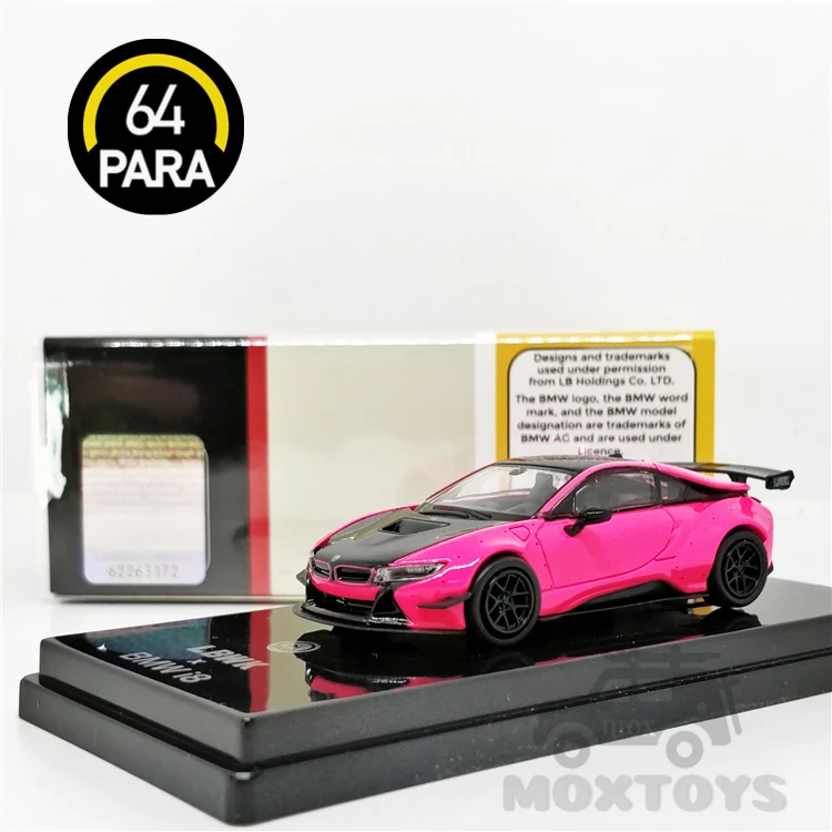 PARA 1:64 LBWK LB Works x YZone i8 Hot Pink w/Black hood Diecast Model Car