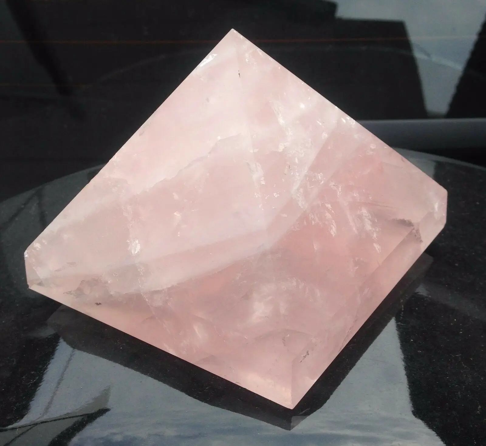 

6cm Natural Rose Crystal Gemstone Quartz Pyramid