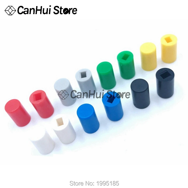 70Pcs Tactile Push Button Switch Cap 10mm Applies to 5.8*5.8 7*7 8*8 8.5*8.5 Self-locking Switch Button Cap A04 Switch caps